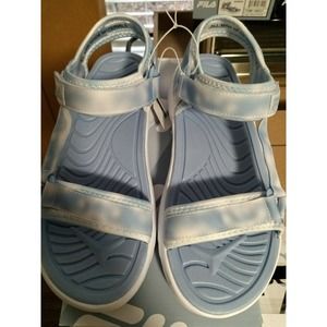 Fila Women's Andros Tie Dye Strap Sandals Light Blue / White - New Size 9
